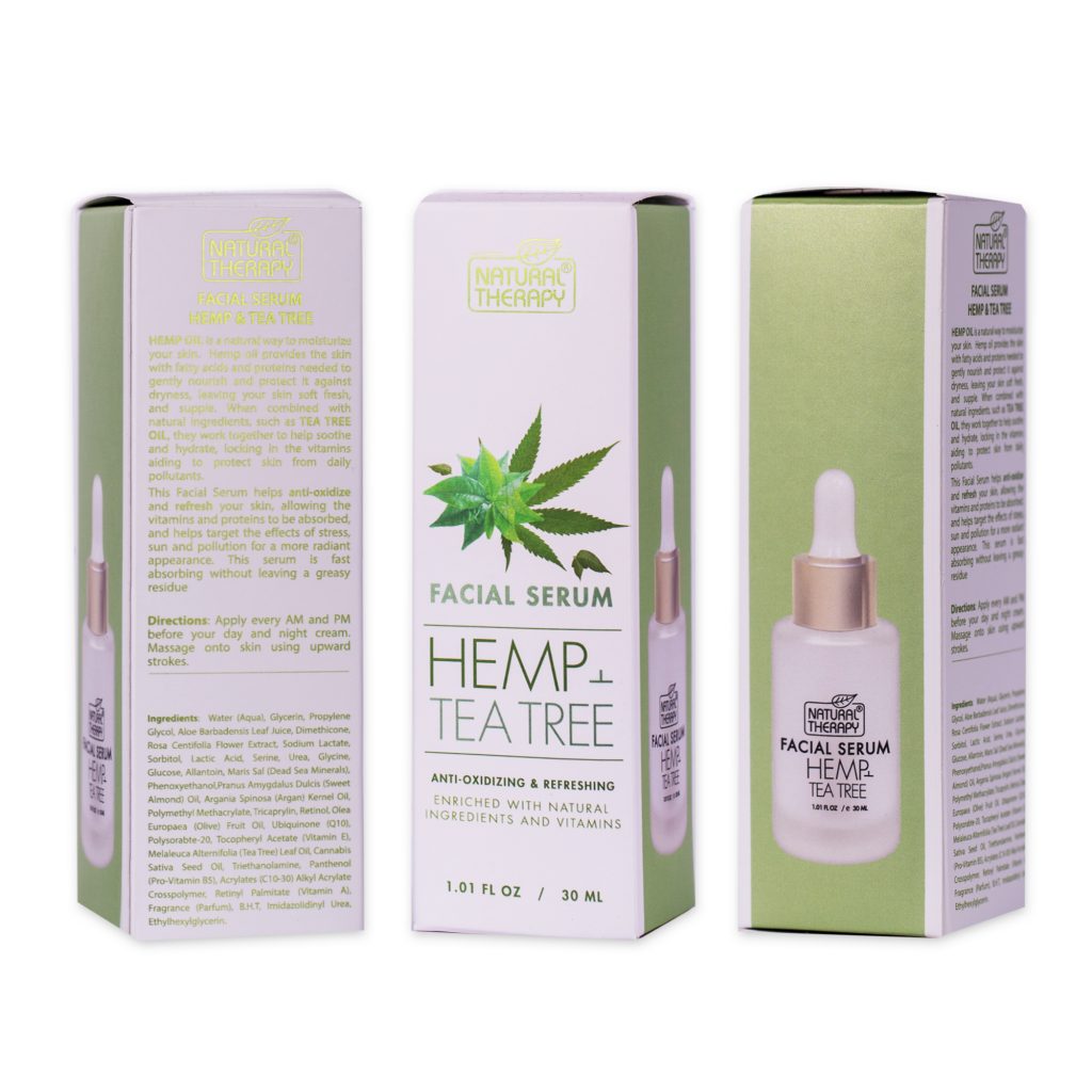 Hemp & Tea Tree Facial Serum Natural Therapy Cosmetics