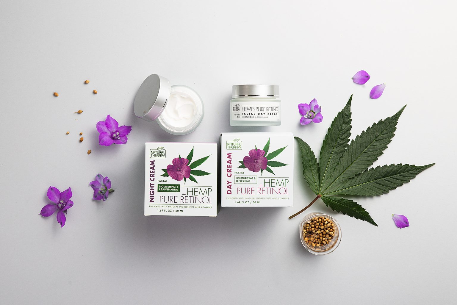 Hemp & Retinol Facial Serum Natural Therapy Cosmetics